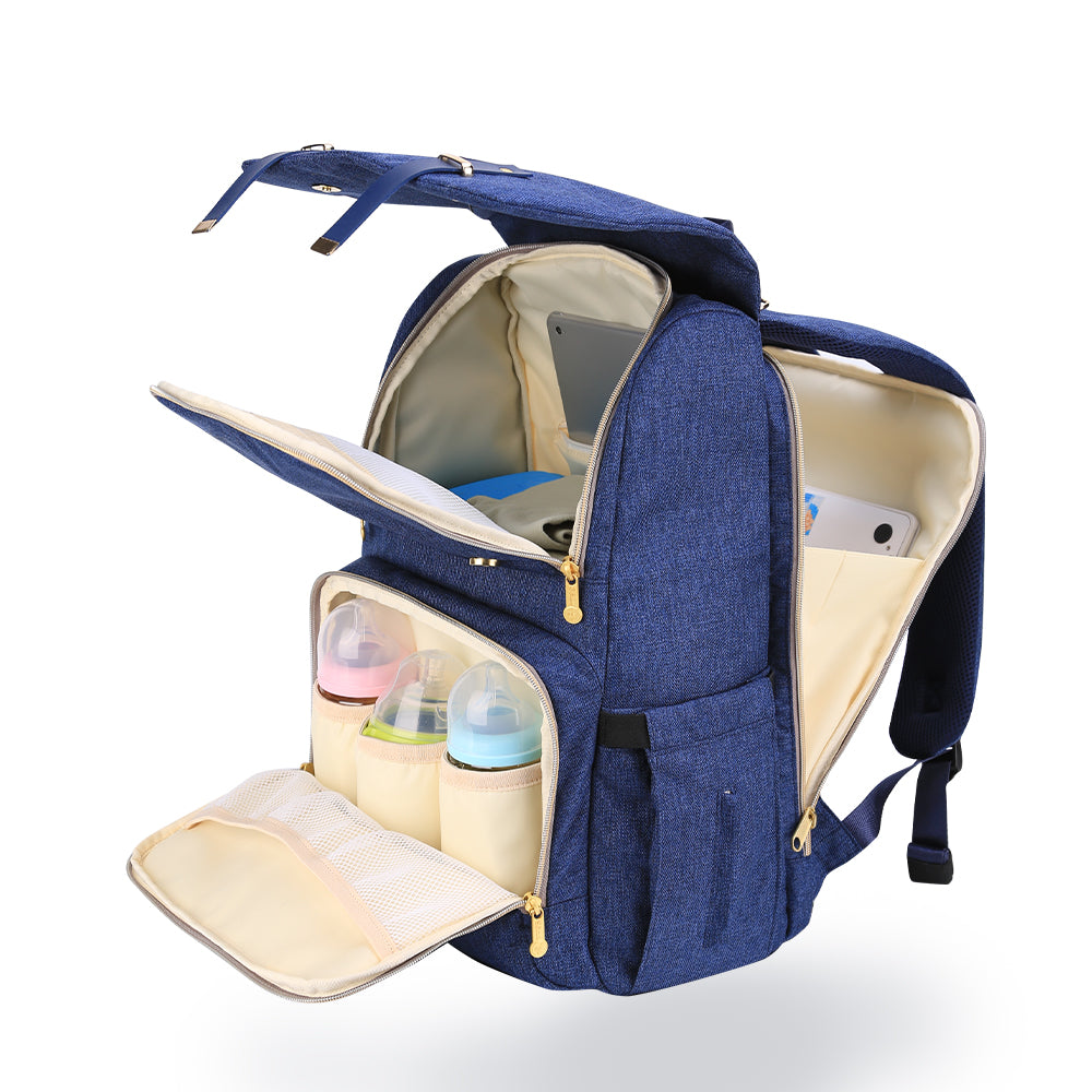 Canvas Diaper Backpack & Stroller Hooks Bundle
