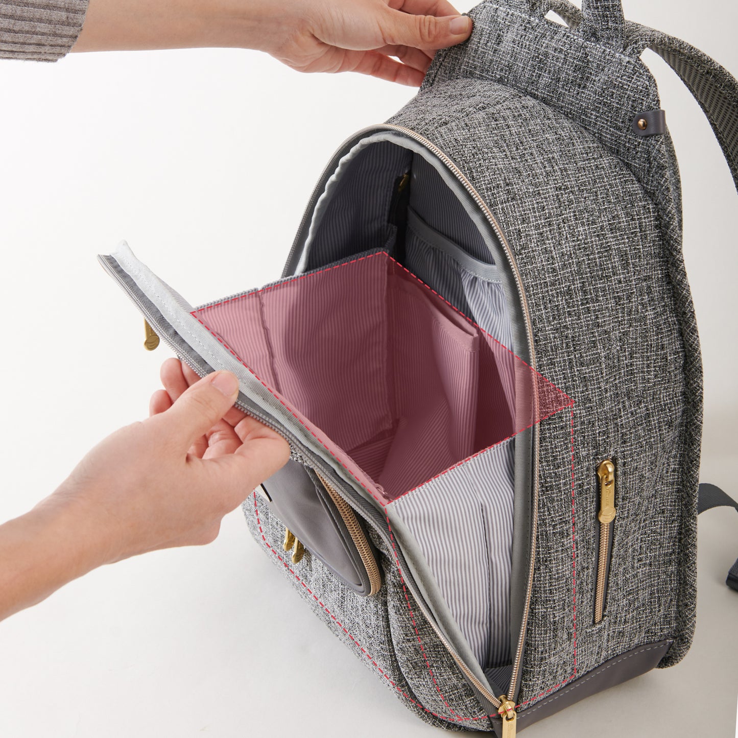 Tweed Luxe Diaper Bag Backpack