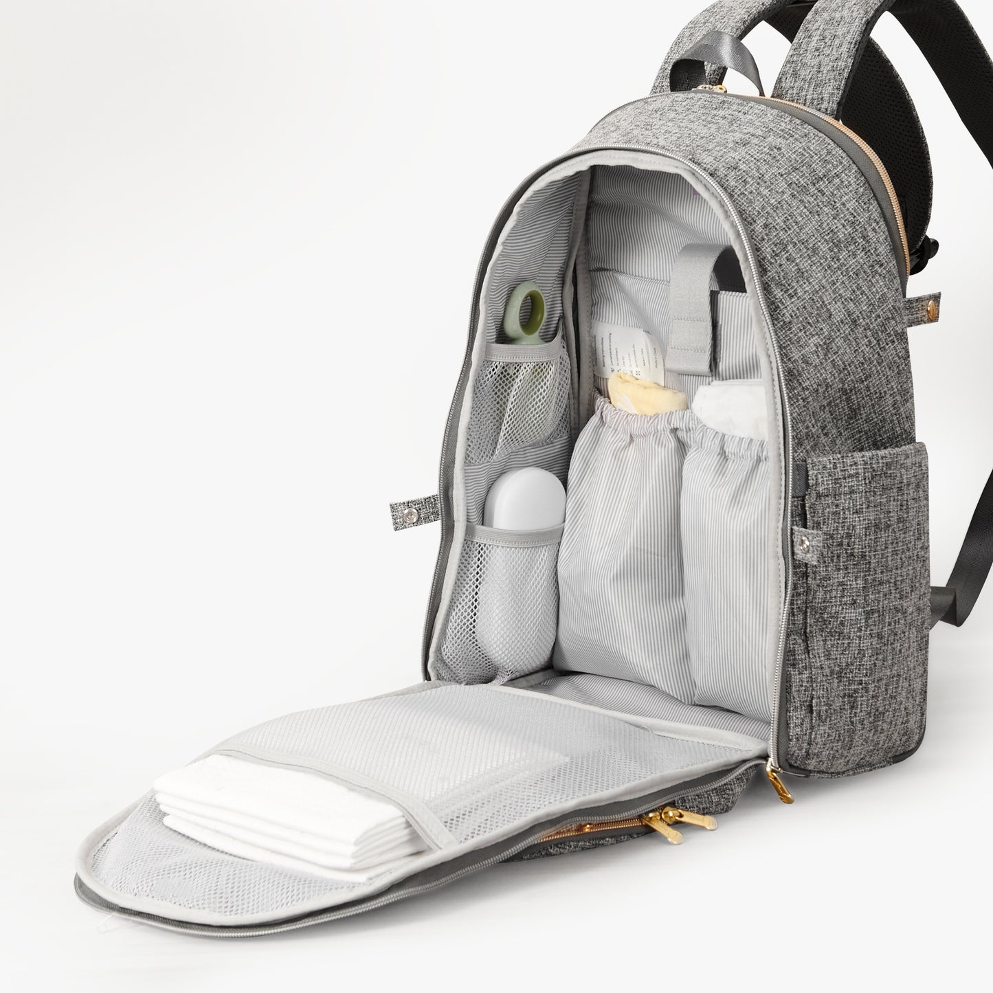 Tweed Luxe Foldable Diaper Backpack