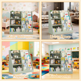 Load image into Gallery viewer, 4-Tier Engineered Wood Kids Bookshelf & Toy Organizer