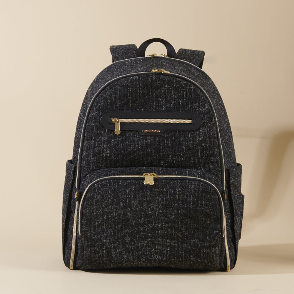 Tweed Luxe Foldable Diaper Backpack