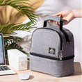 Load image into Gallery viewer, Dual Compartment Lunch Box Bag
