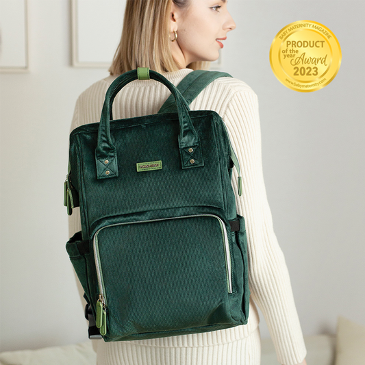 Corduroy Diaper Backpack Wins Big in 2023 Baby Maternity Magazine Awards