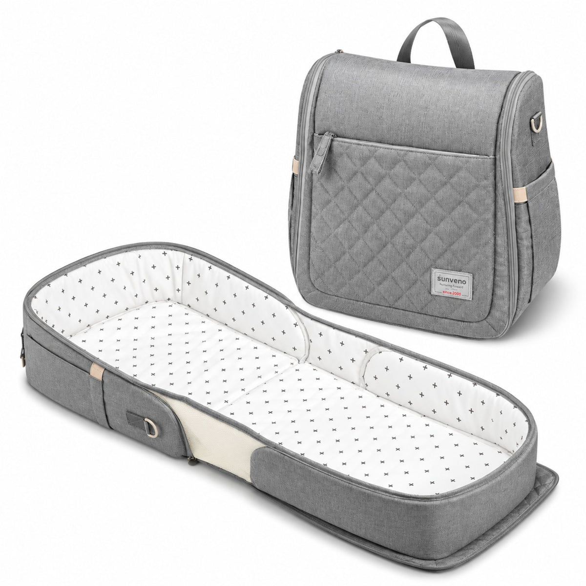Portable Baby Changing Bag Backpack with Fold-Out Changing Station
