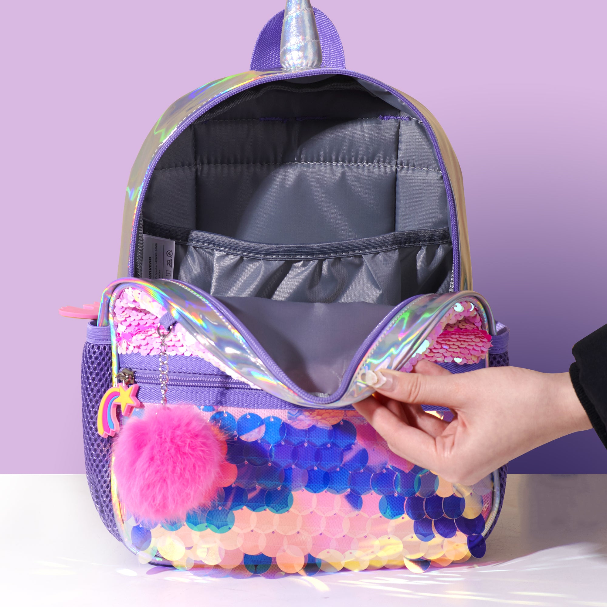 Reversible Sequin Bag Backpack Unicorn Girls School Bags Kindergarten –  SUNVENO
