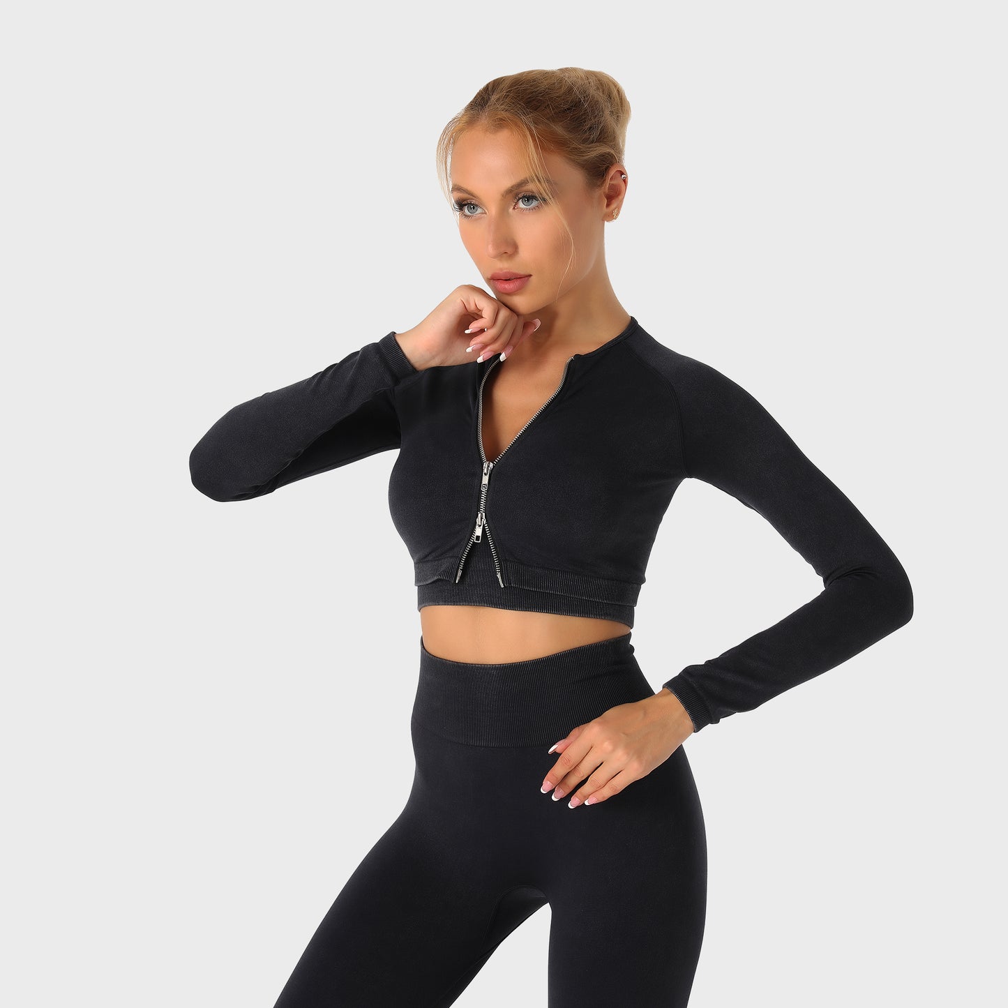 Yoga Crop Top and Leggings Activewear Set