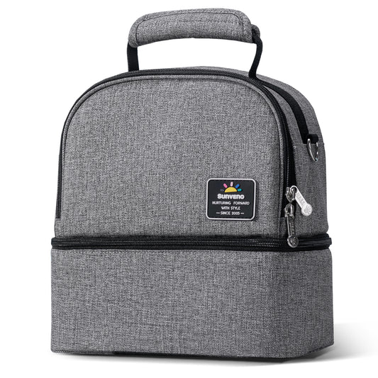 Dual Compartment Lunch Box Bag