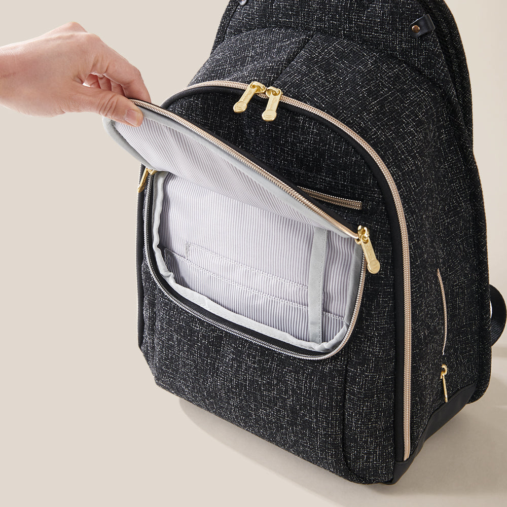 Tweed Luxe Diaper Bag Backpack