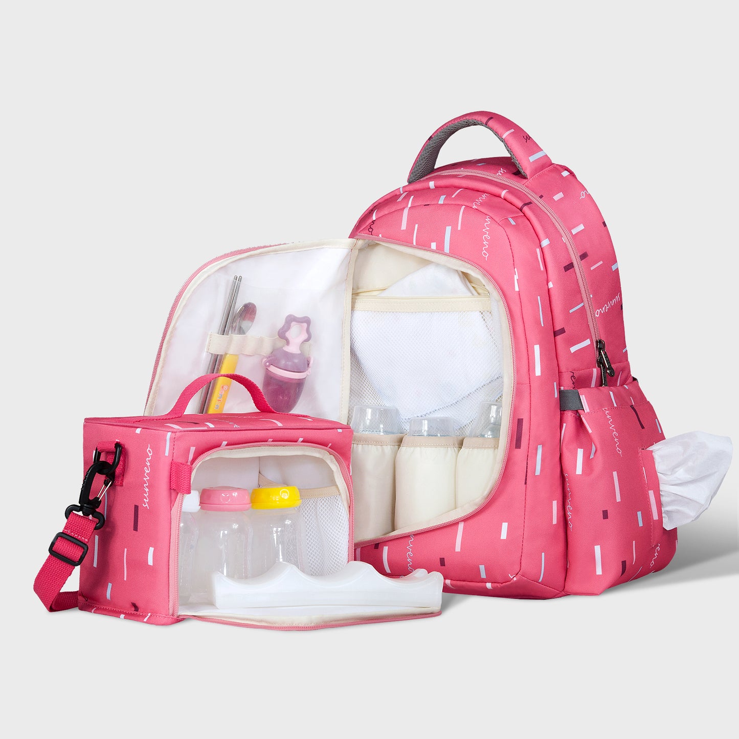 Multifunctional Nursing Baby Travel Backpack 2 In 1 Set