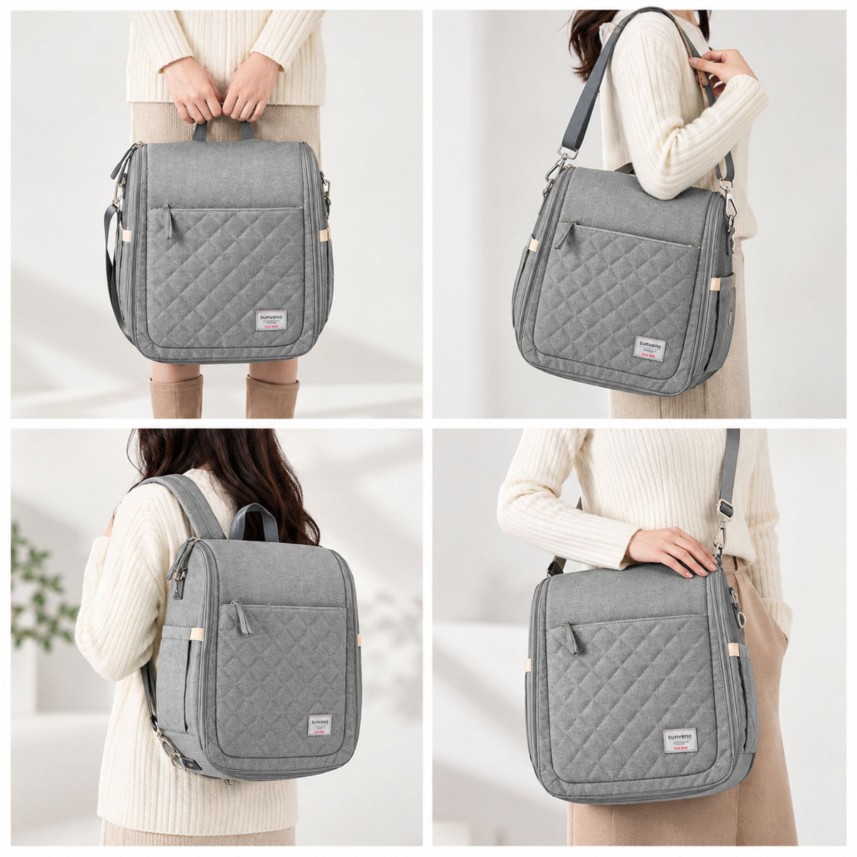 Portable Baby Changing Bag Backpack with Fold-Out Changing Station