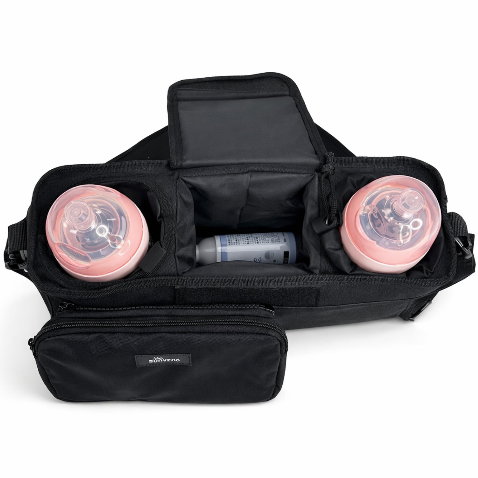 SUNVENO Universal Stroller Organizer with Detachable Pouch & Adjustable Straps