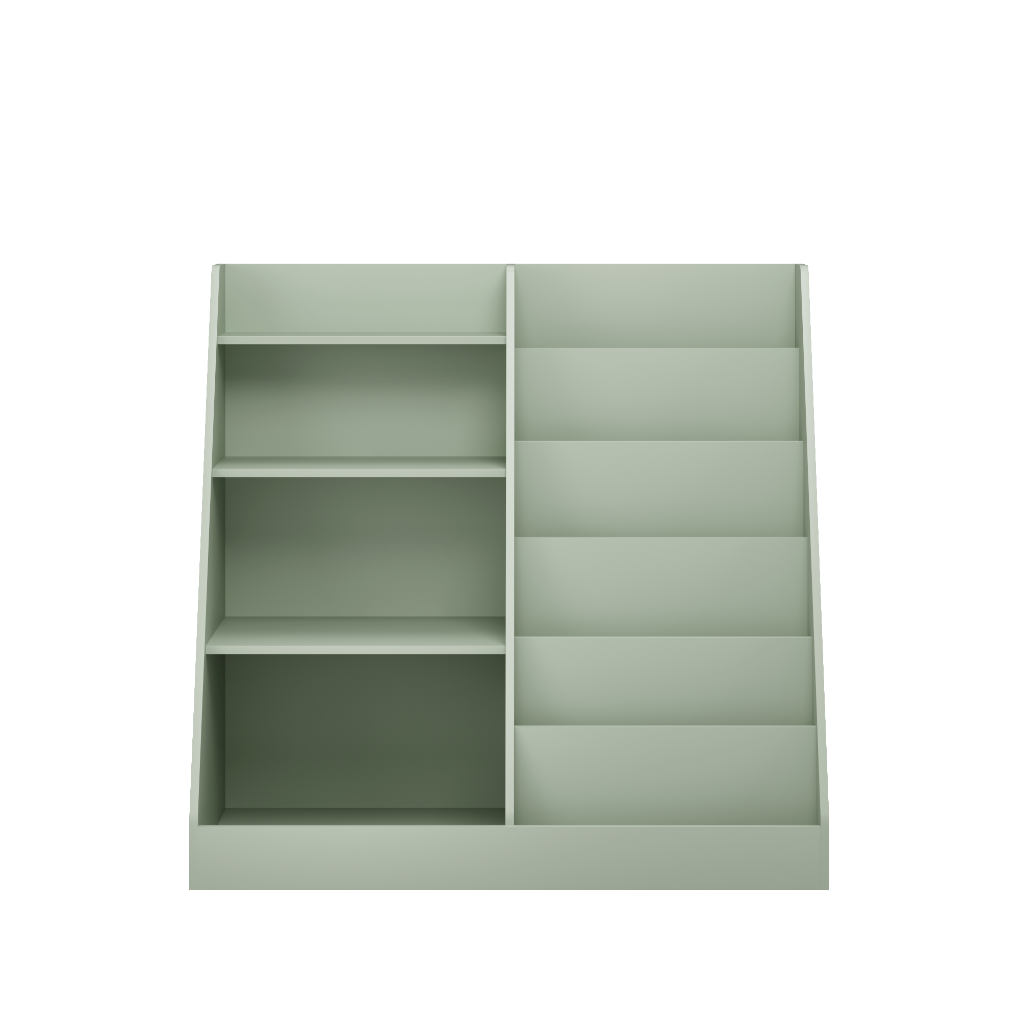 4-Tier Engineered Wood Kids Bookshelf & Toy Organizer