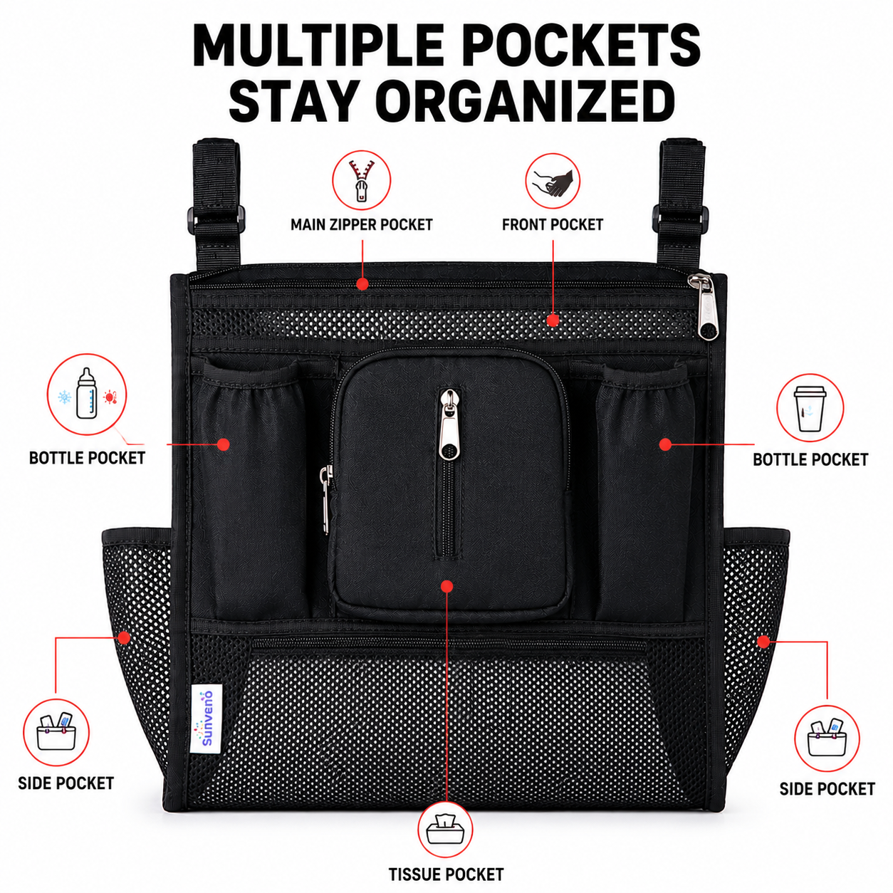 Mesh Stroller Organizer 2 Piece Set