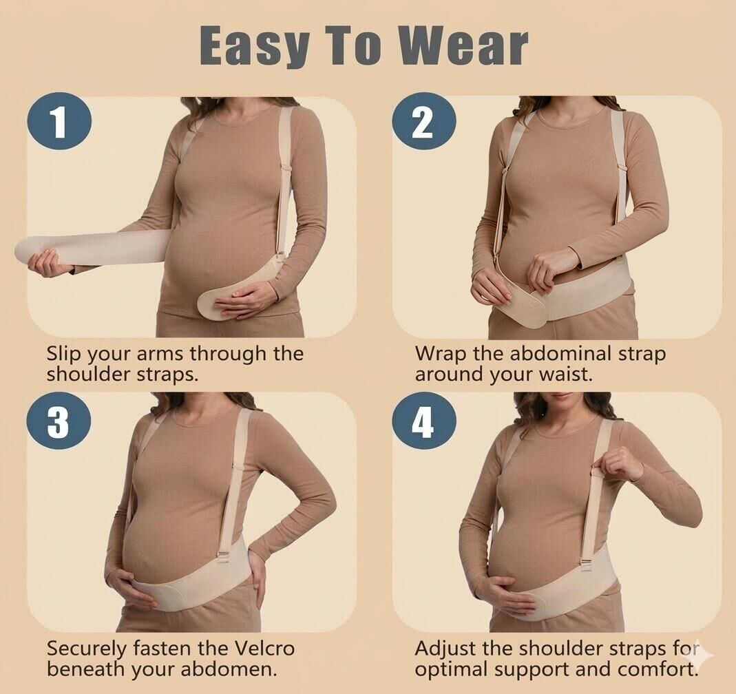 Seamless Maternity Support Band | Pregnancy Belly Belt for Back & Pelvic Relief