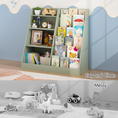 Load image into Gallery viewer, 4-Tier Engineered Wood Kids Bookshelf & Toy Organizer
