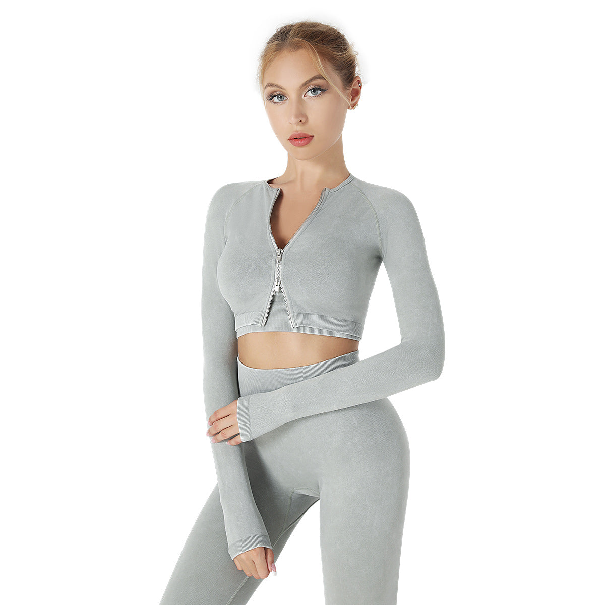 Yoga Crop Top and Leggings Activewear Set