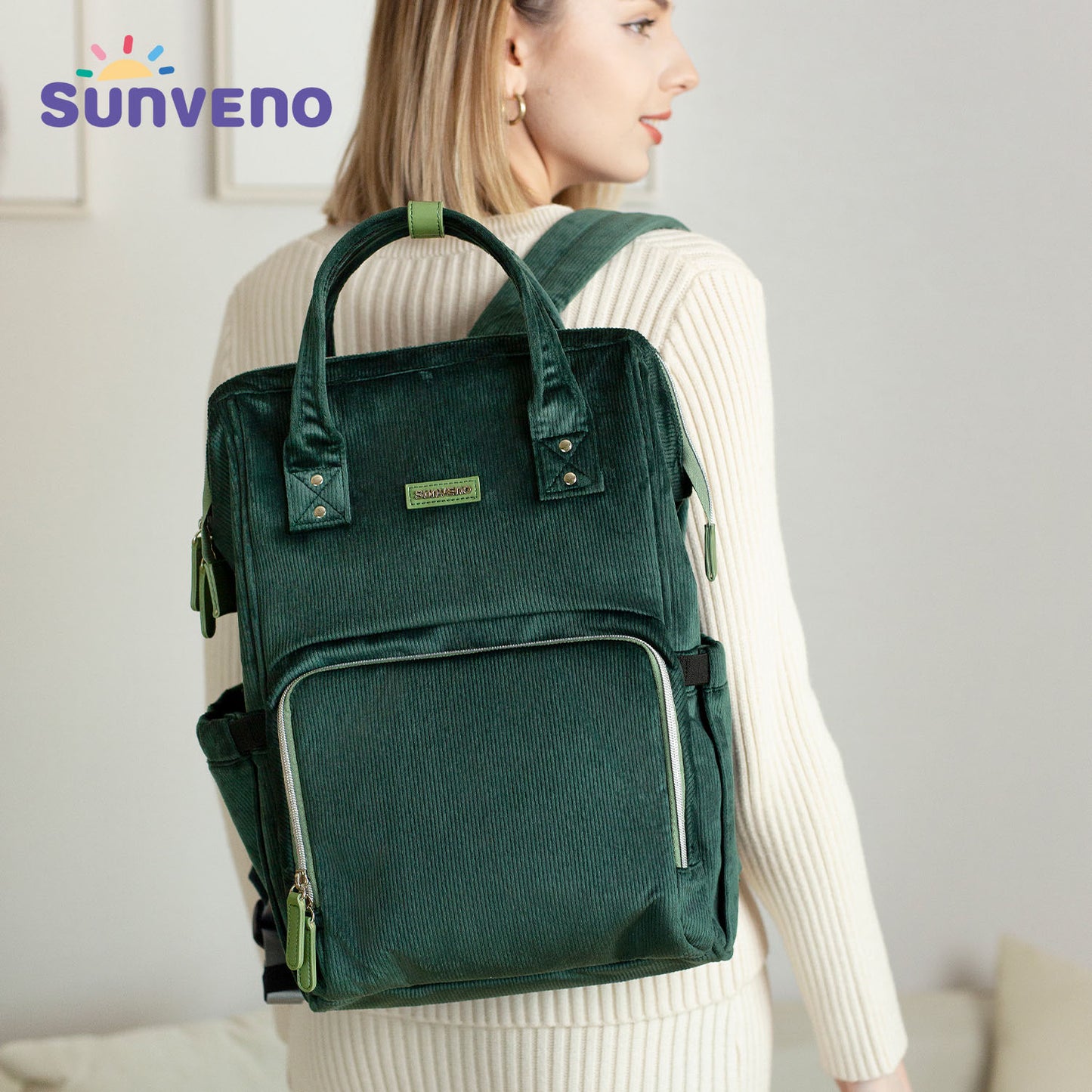 Personalized Corduroy Diaper Backpack