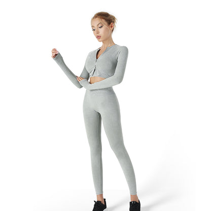 Yoga Crop Top and Leggings Activewear Set