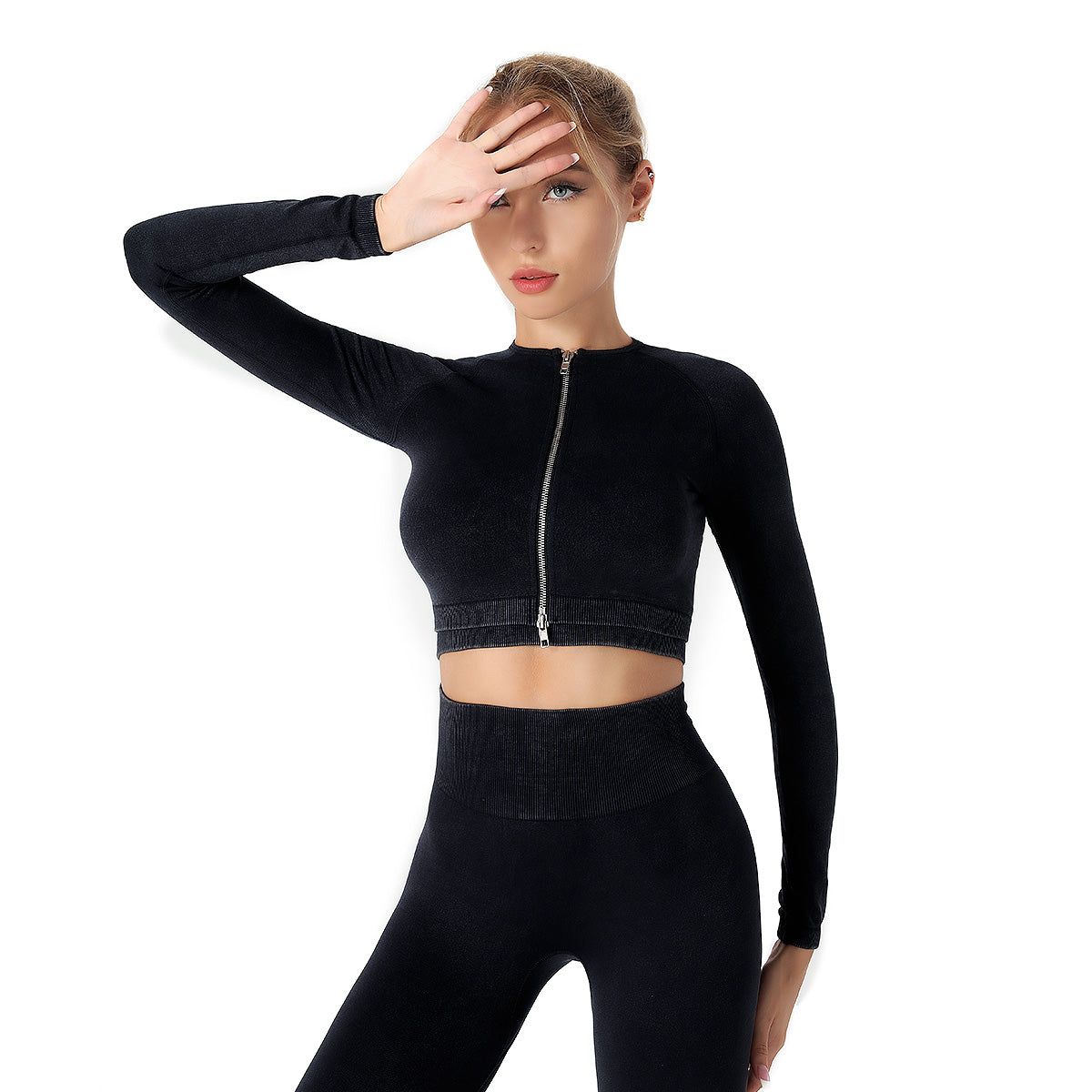 Yoga Crop Top and Leggings Activewear Set