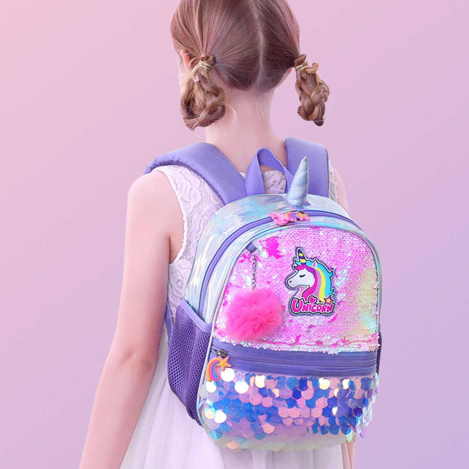 Customized Sequin Unicorn Kids Accessory Pouch Bag | School Pencil Bag |  Monogram Online
