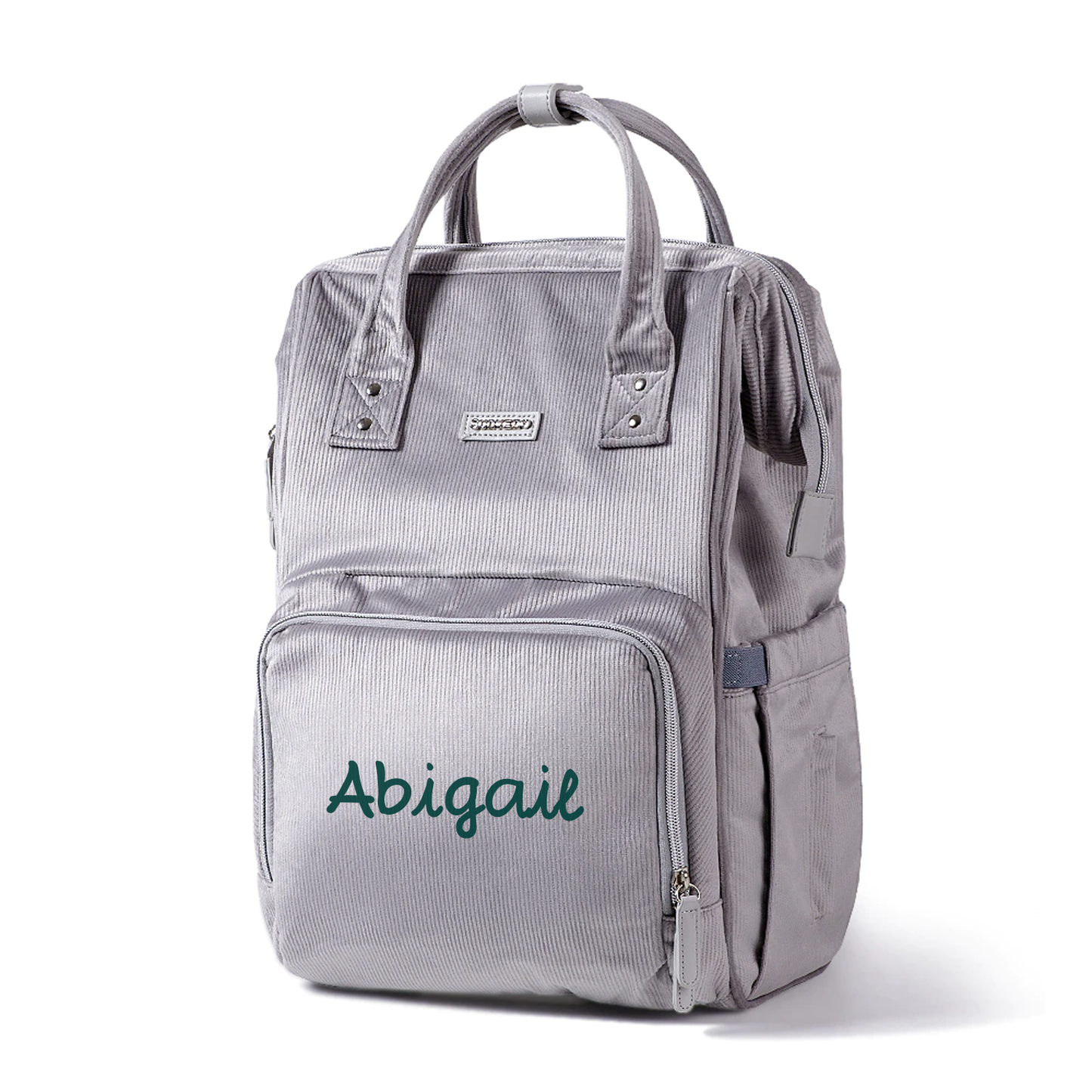 Personalized Corduroy Diaper Backpack